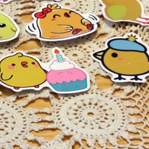 Cute chicks and chickens colorful stickers for cellphones, laptop, lockers - Picture 5 of 5